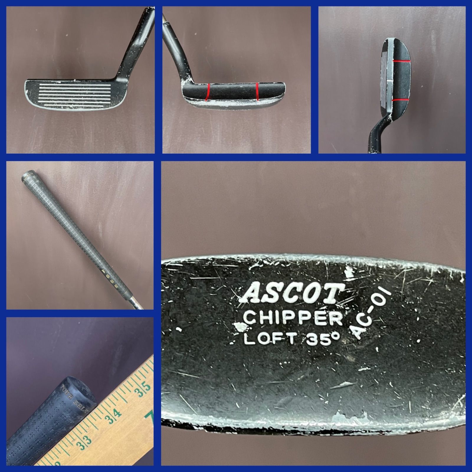 ★34インチ★再入荷★送料込み★57-0905-C13★チッパー★ASCOT★AC-01★35度★やさしくて構えやすくて転がりが計算できるアプローチ専用クラブです★