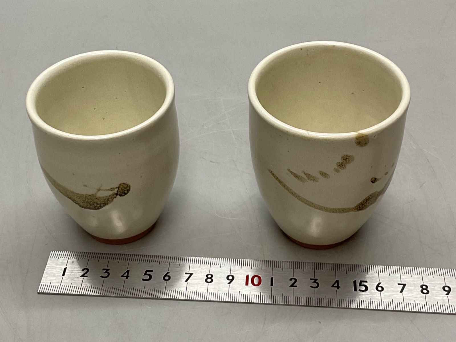 M177 未使用 美品 一宮窯 伊藤哲滋 夫婦湯呑 湯呑 共箱 まの山焼 佐渡
