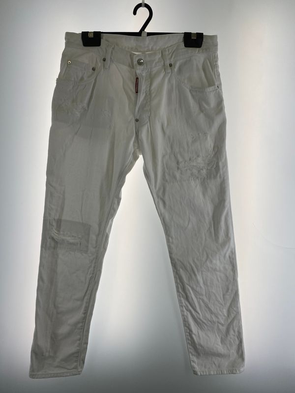 DSQUARED2 ディースクエアード WHITE DENIM PANTS ホワイトデニム 