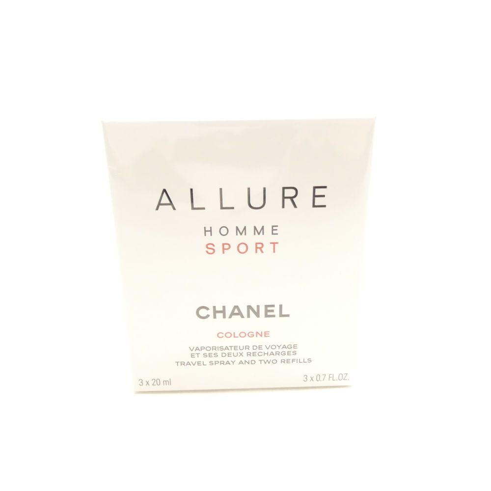 未使用 CHANEL シャネル アリュール オム スポーツ コローニュ 香水 20ml×3 トラベル スプレイ オードゥ トワレEDT BD5888AJ