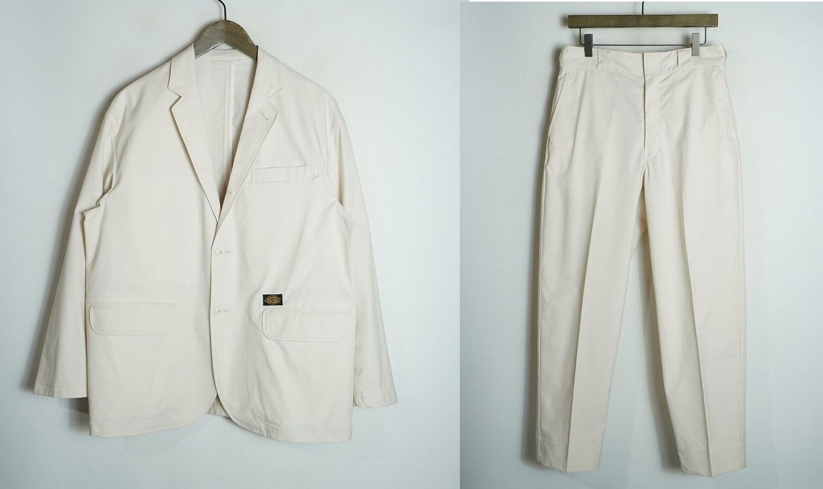 24SS Dickies ディッキーズ ×TRIPSTER SETUP SUIT トリップスター ジャケット パンツ セットアップ スーツ 241M10BM01 ベージュ 1183Q♪