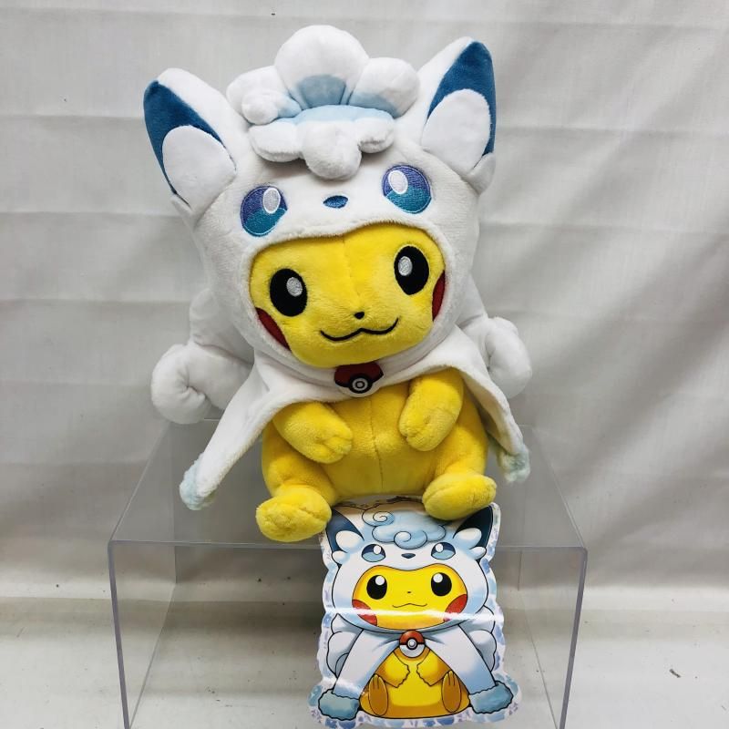 中古】タグあり)アローラロコンポンチョのピカチュウ ぬいぐるみ