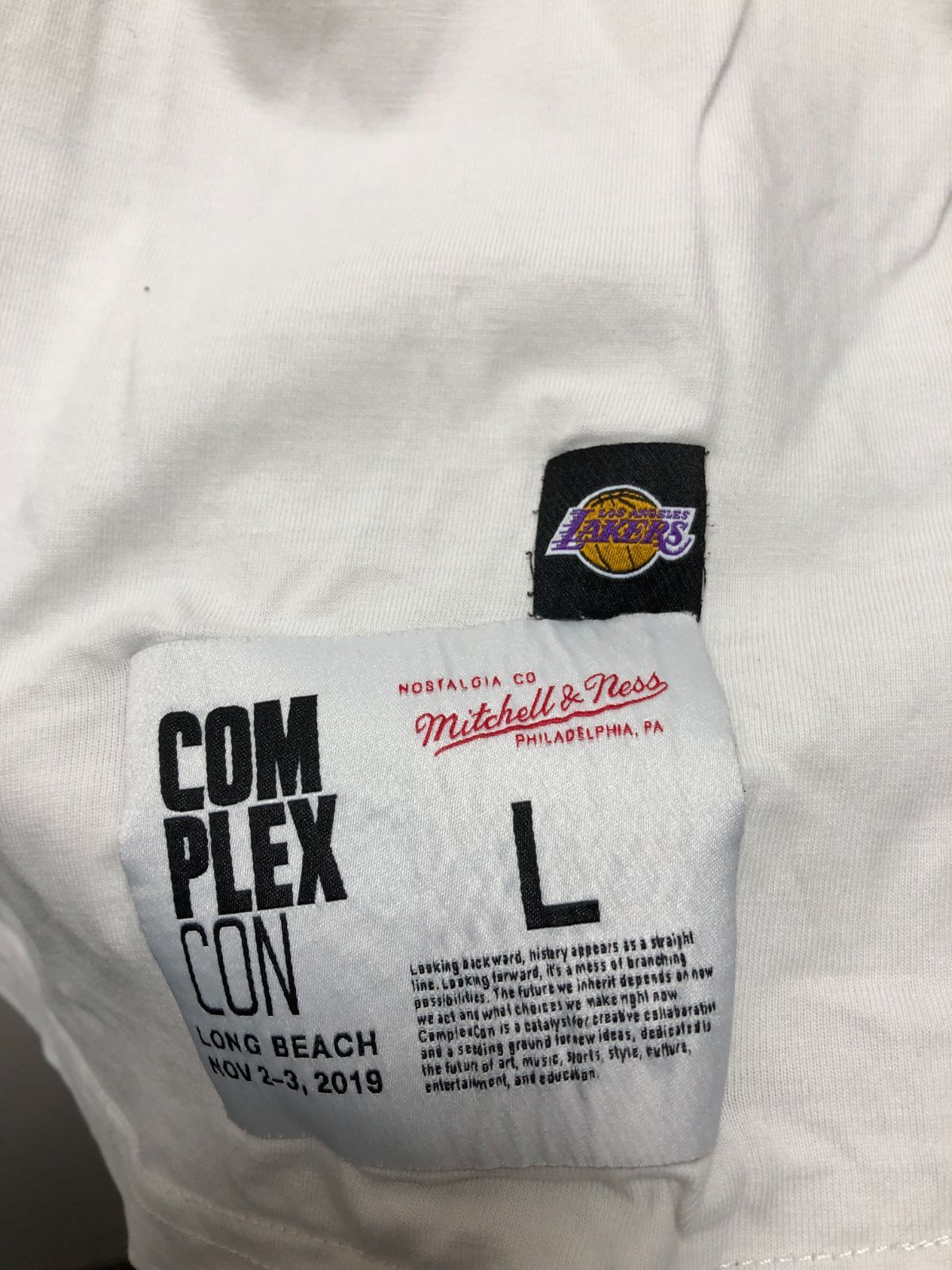 505090 complexcon 村上隆 LAYKERS michell＆ness Tシャツ L ホワイト 