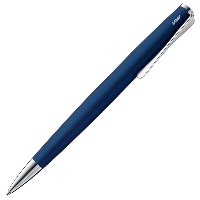 【新品】 LAMY（ラミー） studio インペリアルブルー ボールペン - エレガントなステンレススチール製ボディのボールペン - プロペラ型クリップ - 大容量リフィル 線幅 M 黒 LAMY M 16 付き