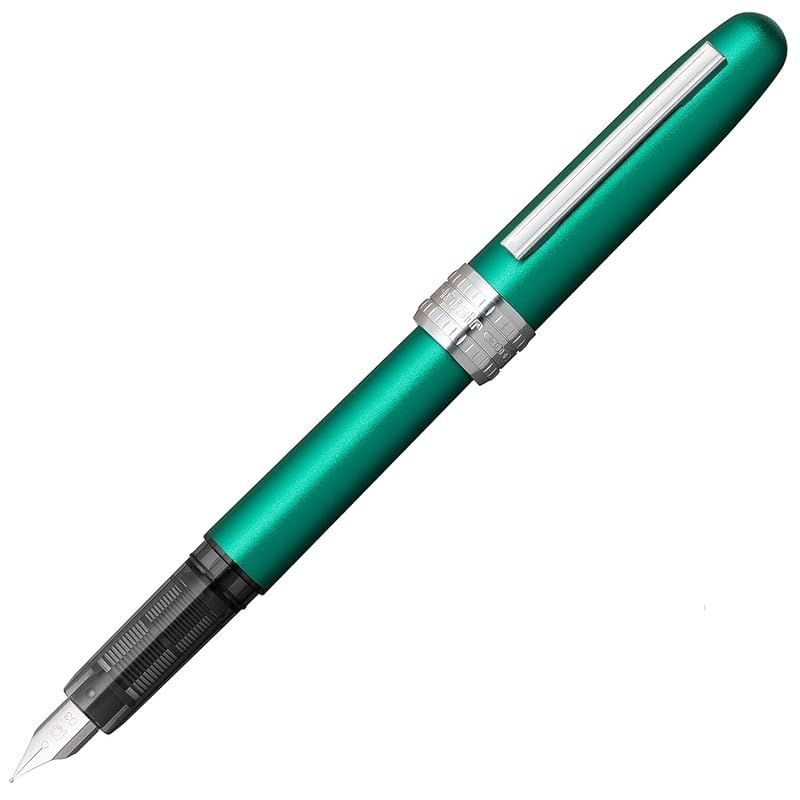 【新品】 プラチナ万年筆 万年筆 プレジール ティールグリーン 中字 PGB-1500#45-3 0