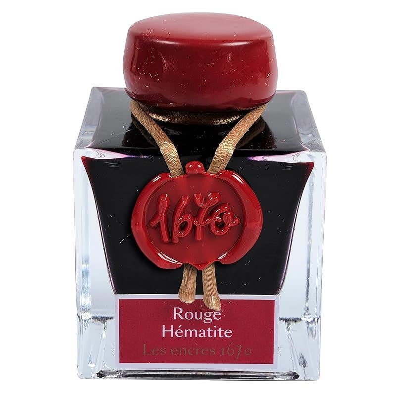 【新品】 エルバン(Herbin) アニバーサリーインク 1670 50ml【金の微粒子入り】万年筆/つけペン用 ヘマタイト レッド hbj15026