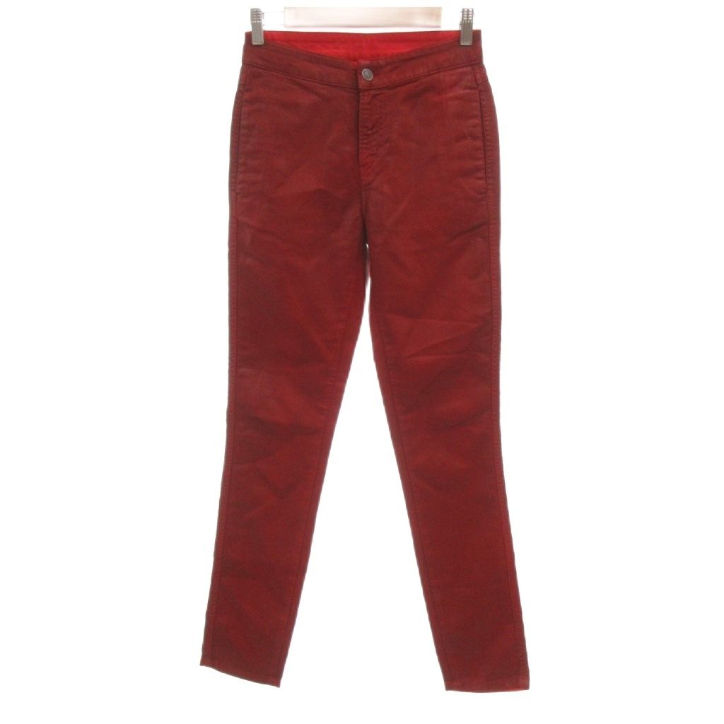 ディーゼル DIESEL スキニー ジョグジーンズ パンツ コーティング加工 ストレート ストレッチ 25 赤 レッド /UO ■GY62