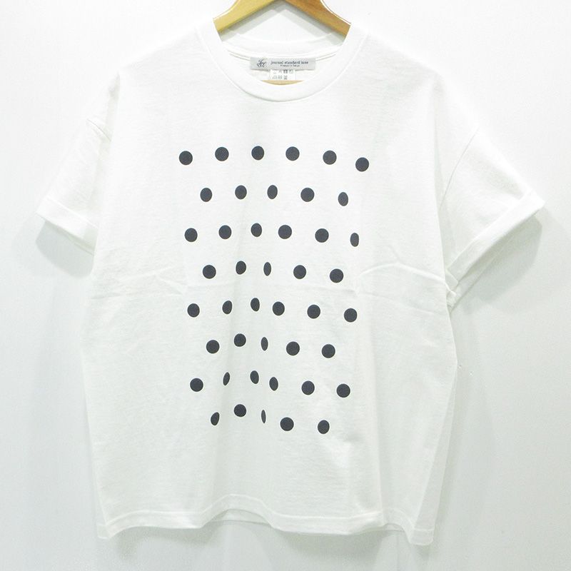 【三重本店】 中古 JOURNAL STANDARD | ジャーナルスタンダード Kalina's T ドット柄プリント半袖Tシャツ 26年 26-070-440-2040-1-0 ホワイト サイズ：F 【110】