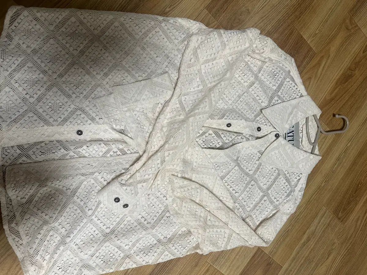 出品 SATUR クロシェ メッシュ シャツ L