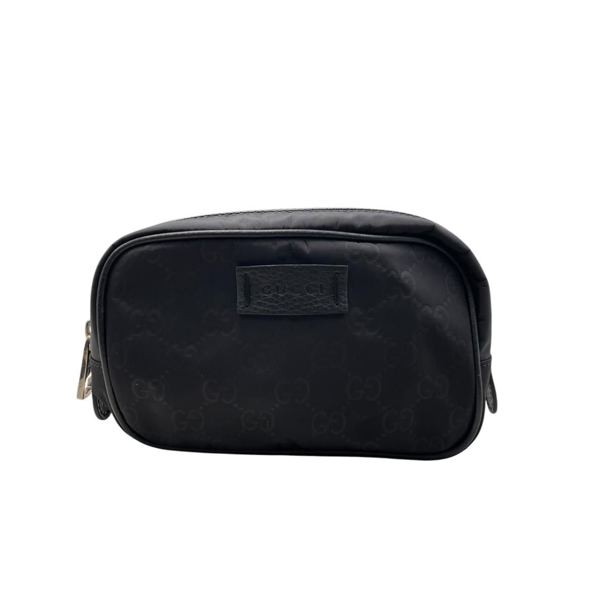 ☆グッチ ポーチ GGナイロンポーチ 510341 ナイロン ブラック GUCCI