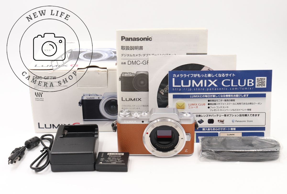 極上品☆パナソニック Panasonic LUMIX DMC-GF7 ボディ ブラウン ##17797