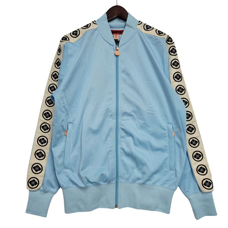 【中古品】 YAMANE ヤマネ 家紋×バス DOWLICK 刺繍 SIDE LINE TRACK JACKET サイドライン トラック ジャケット 【145-260509-cs-18-izu】