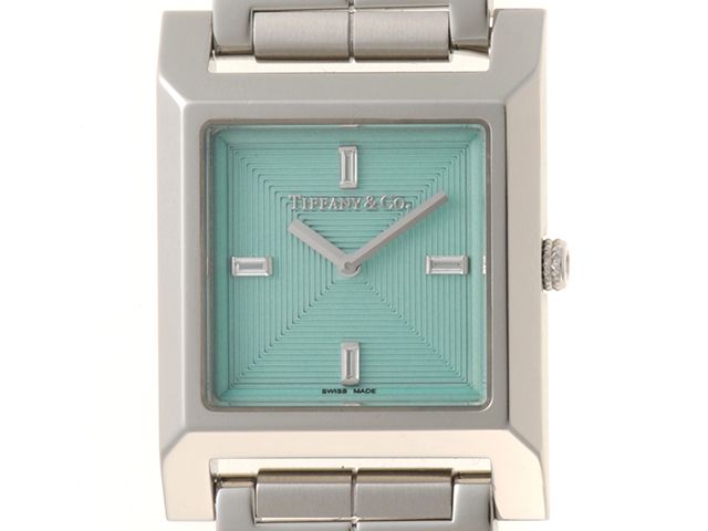 TIFFANY&Co. ティファニー 1937 メイカーズ スクエアウォッチ 67460448 ティファニーブルー 腕時計 ステンレススチール クオーツ レディース 2148103983429 【200】【中古】