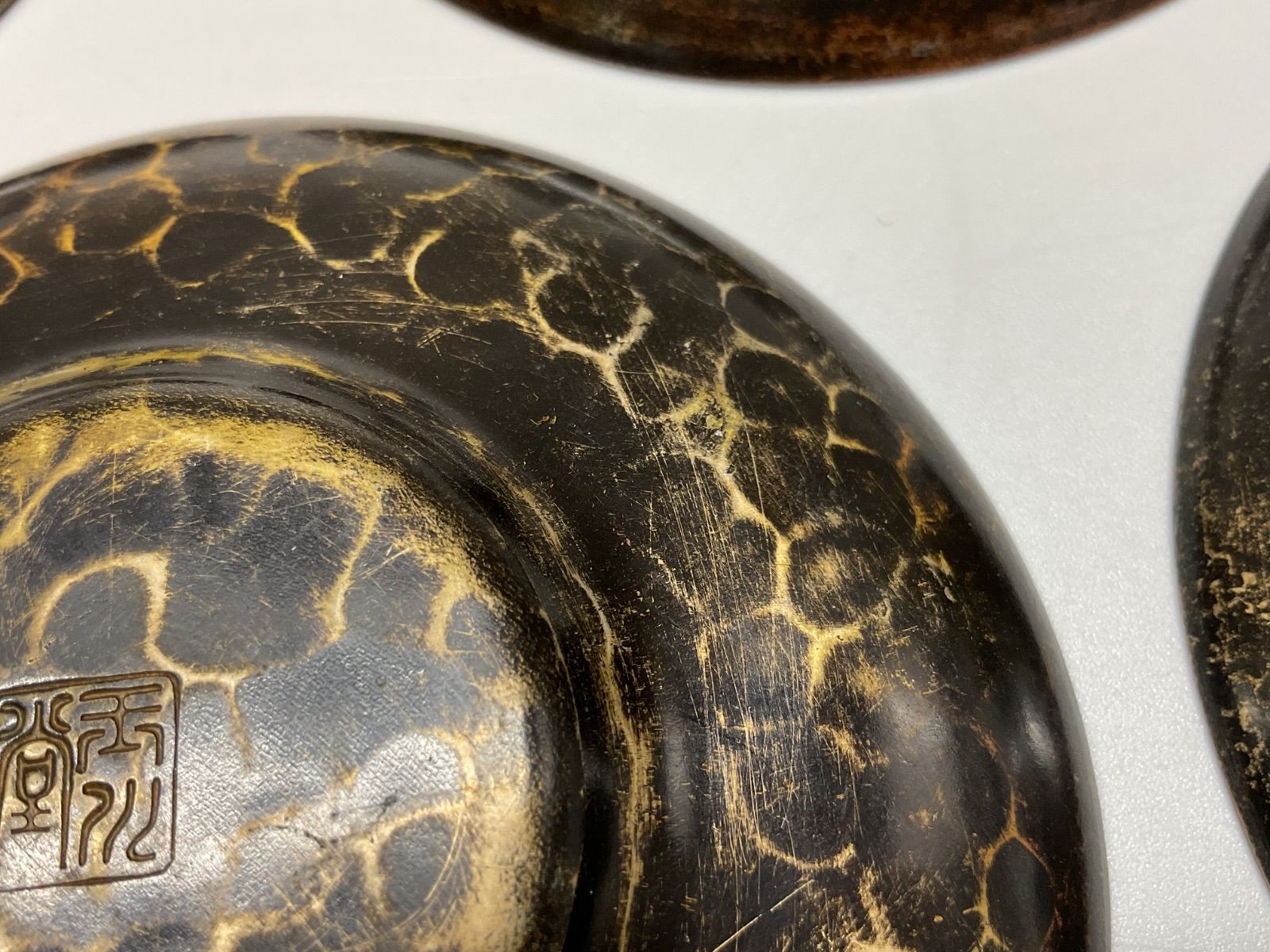 M179 玉川堂 茶托 5客セット 玉川堂造 無形文化財 鎚起銅器 銅器 銅製