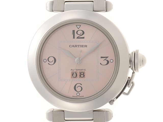 CARTIER カルティエ パシャC ビッグデイト W31058M7 腕時計 ステンレススチール ピンク ユニセックス 2148103992414 【200】【中古】