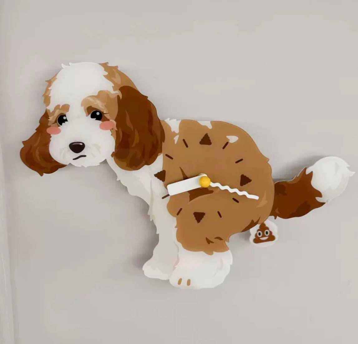 犬がうんちしている時計 003 うんこ ウンコ ウンチ dog clock