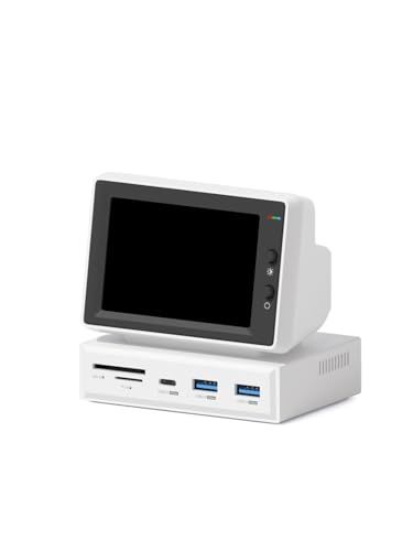 Hagibis IPSミニモニター 3.5インチ USB-C ハブ一体型 | AIDA64対応 / サブディスプレイ/Mini PC風設計 (960x640解像度)ｍａ