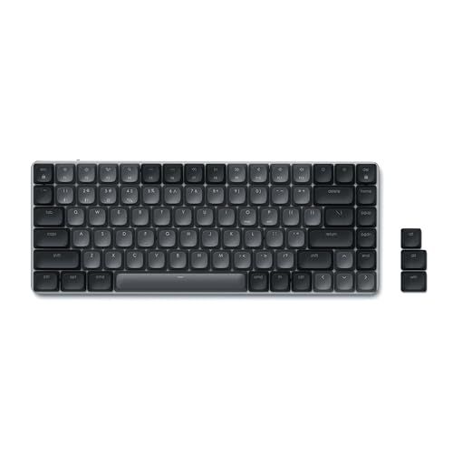 SATECHI SM1 75% Bluetooth メカニカルキーボード ワイヤーレス(US QWERTY、コンパクト 84キー、バックライト、充電式）? ゲーム・オフィス用、Mac & Windows ? ダークグレーｍａ