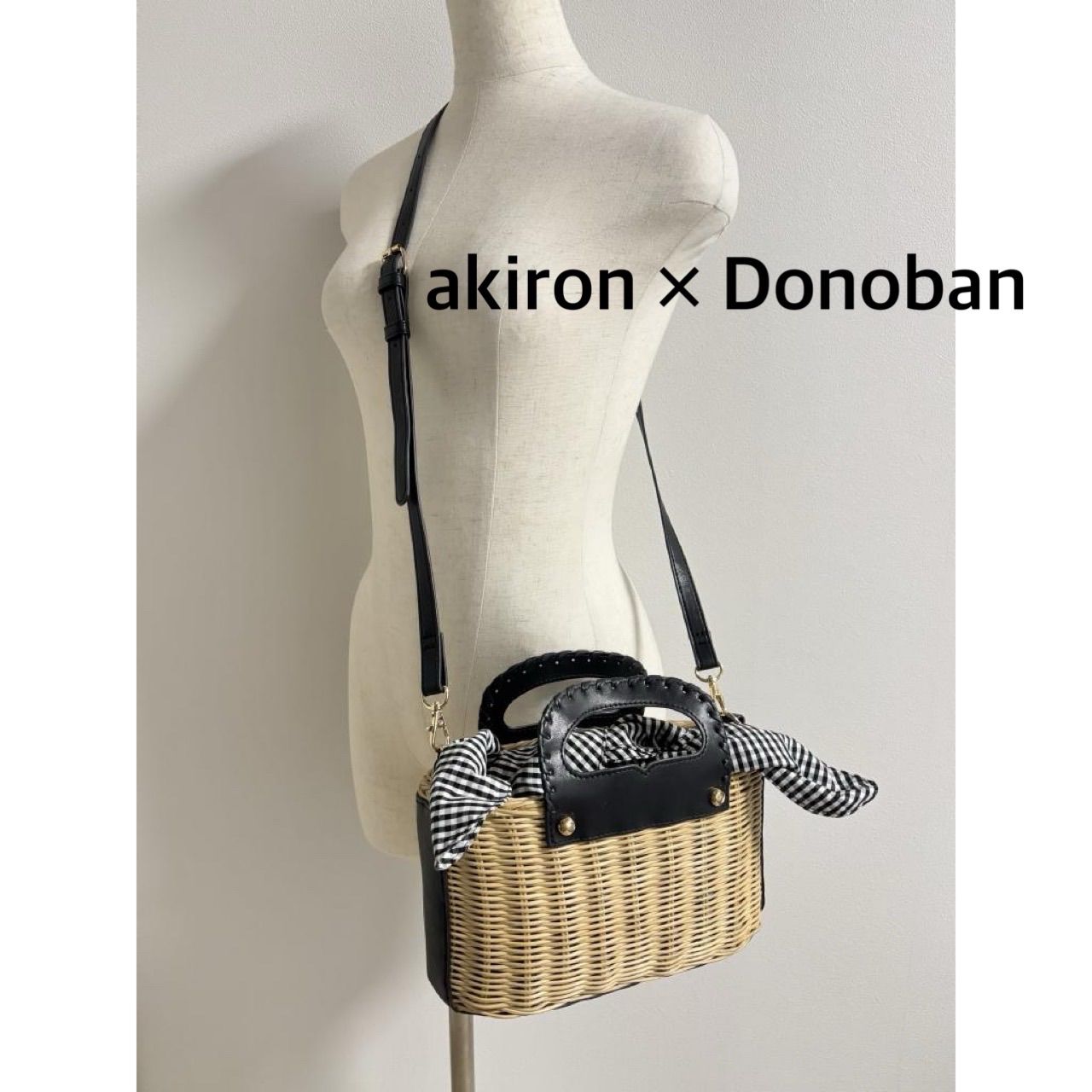 akiron × Donoban　アキロン × ドノバン　カゴバッグ　2WAX ショルダーバッグ 肩掛け　お出掛け　春夏　送料込み 6466776