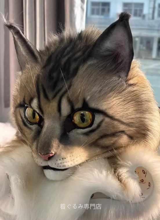犬　猫　着ぐるみ ヘッド全頭　ヘッド ケモノ ファースーツ ぬいぐるみ コスプレ コスチューム Kurumi 一点物 B777