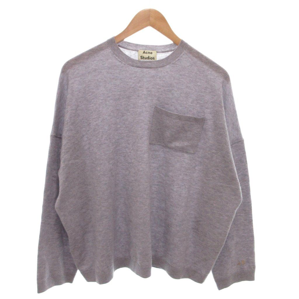 アクネ ストゥディオズ Acne Studios ニット セーター クルーネック 長袖 ウール XXS グレー /FF ■GY62