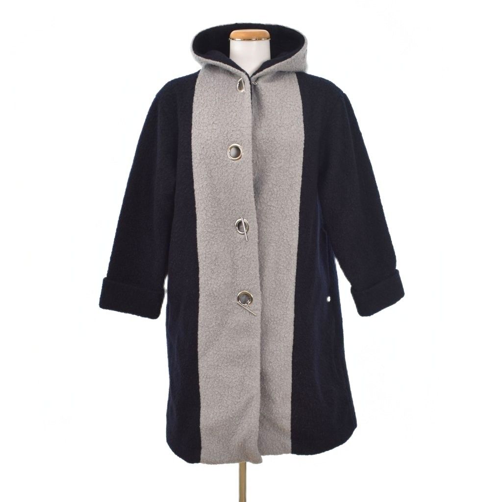 ピエールカルダン Pierre Cardin ロングコート フード M グレー ■ECC004