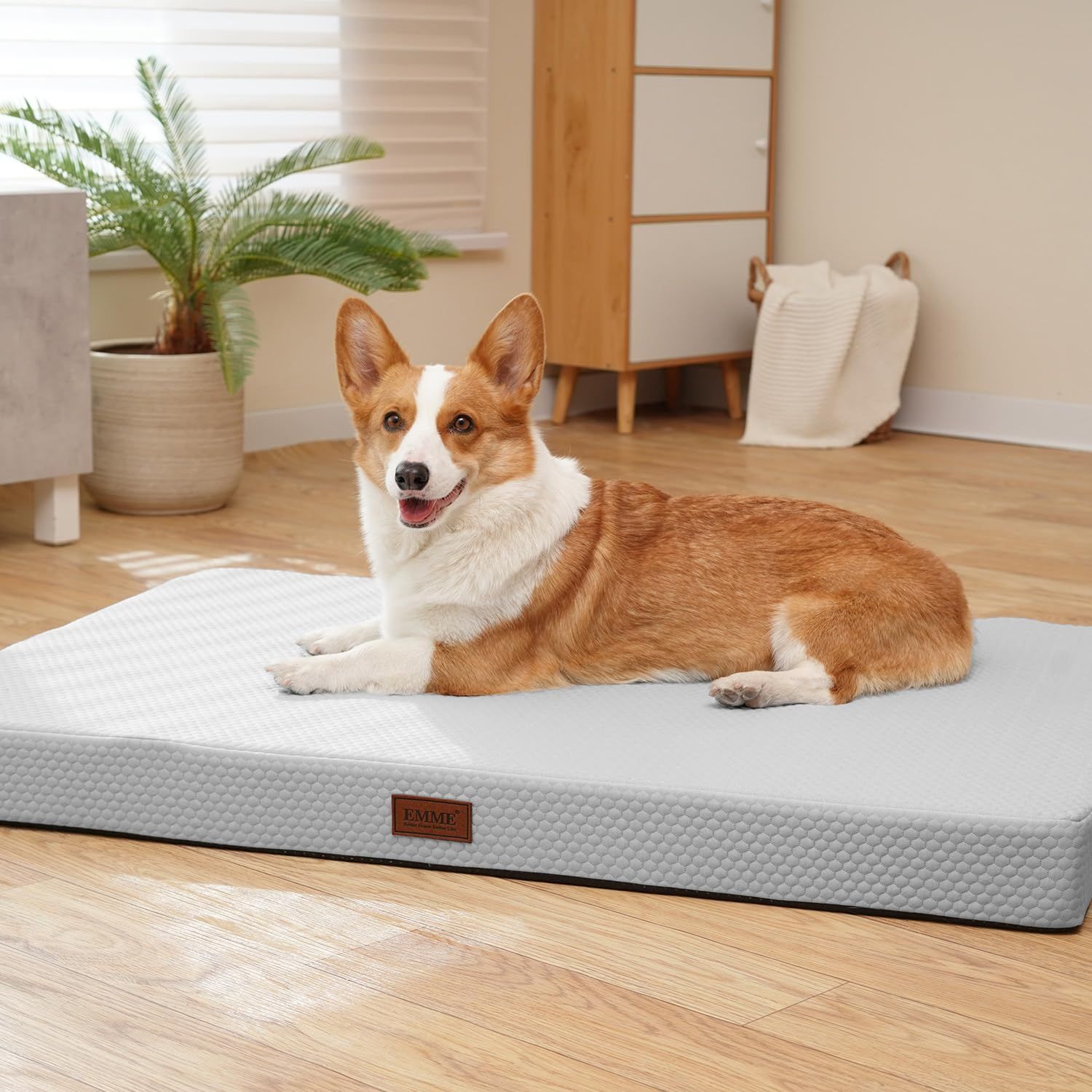 EMME接触冷感 ペットベッド犬 ひんやりペットマット Q-max値0.4 涼しい犬用ベッド 犬 クッション 洗える さらさら 通気性 蒸れにくい 高反発 クッション ベッド高齢犬 子犬 猫 多頭飼い 取り外せるカバー 滑り止め ペット用ベッ b3c84bb7