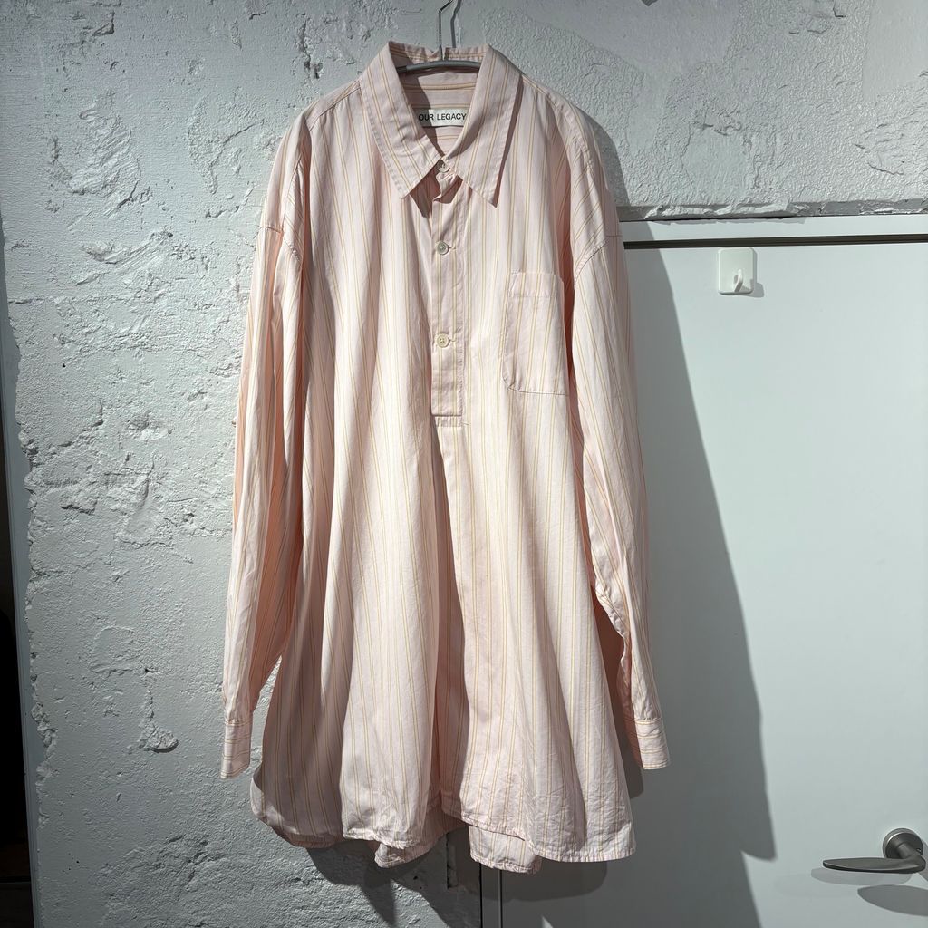 OUR LEGACY アワーレガシー POPOVER SHIRT 長袖シャツ W4232PP ピンク size:42【表参道B05】