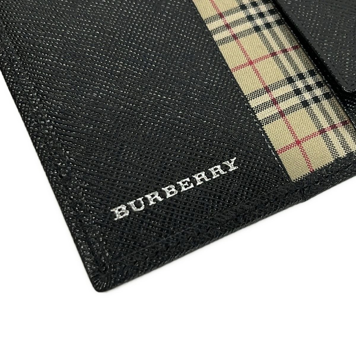 BURBERRY バーバリー 4連キーケース レザー ブラック BURBERRY/Burberry(バーバリー) キーケース美品 - 黒 4連フック レザー