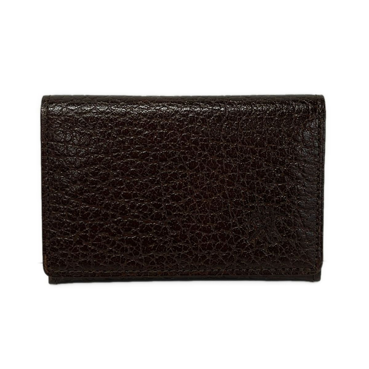 MargaretHowell(マーガレットハウエル) 名刺入れ美品 - ダークブラウン レザー