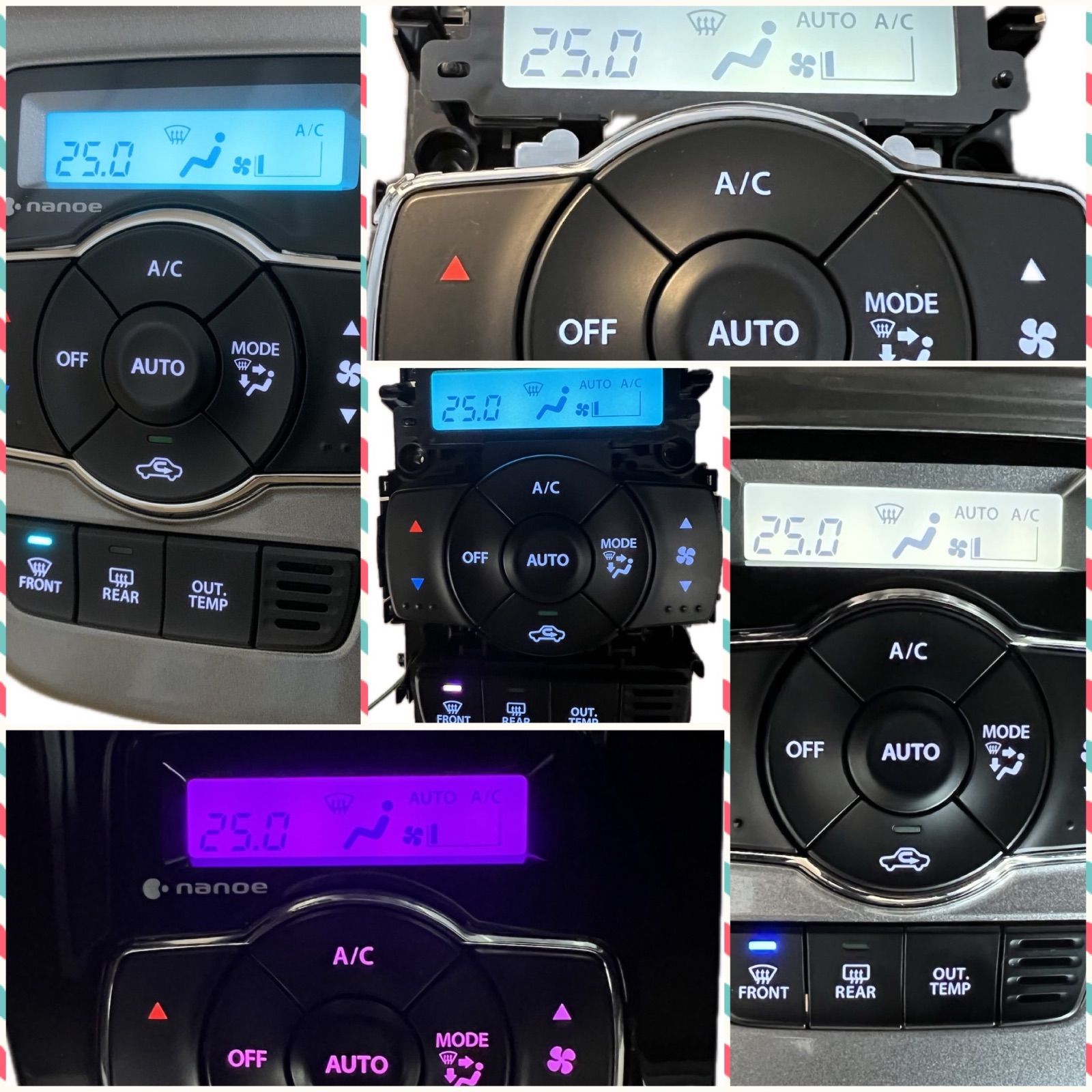 DA17W エブリィワゴン MA36S ソリオ エアコンスイッチ LED打ち替え品 6