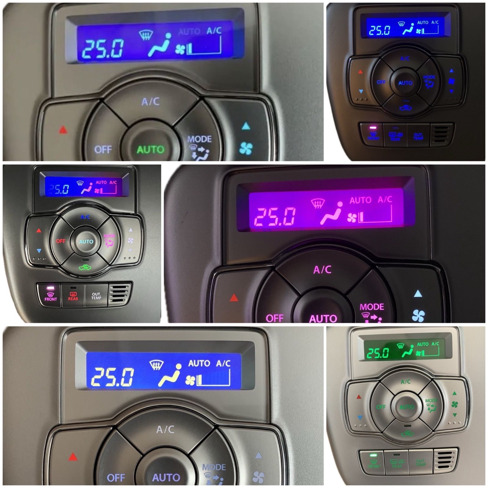 DA17W エブリィワゴン MA36S ソリオ エアコンスイッチ LED打ち替え品 6