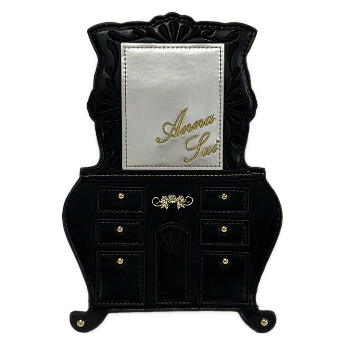 ANNA SUI(アナスイ) 携帯電話ケース美品 - 黒×シルバー スタッズ 4,550円