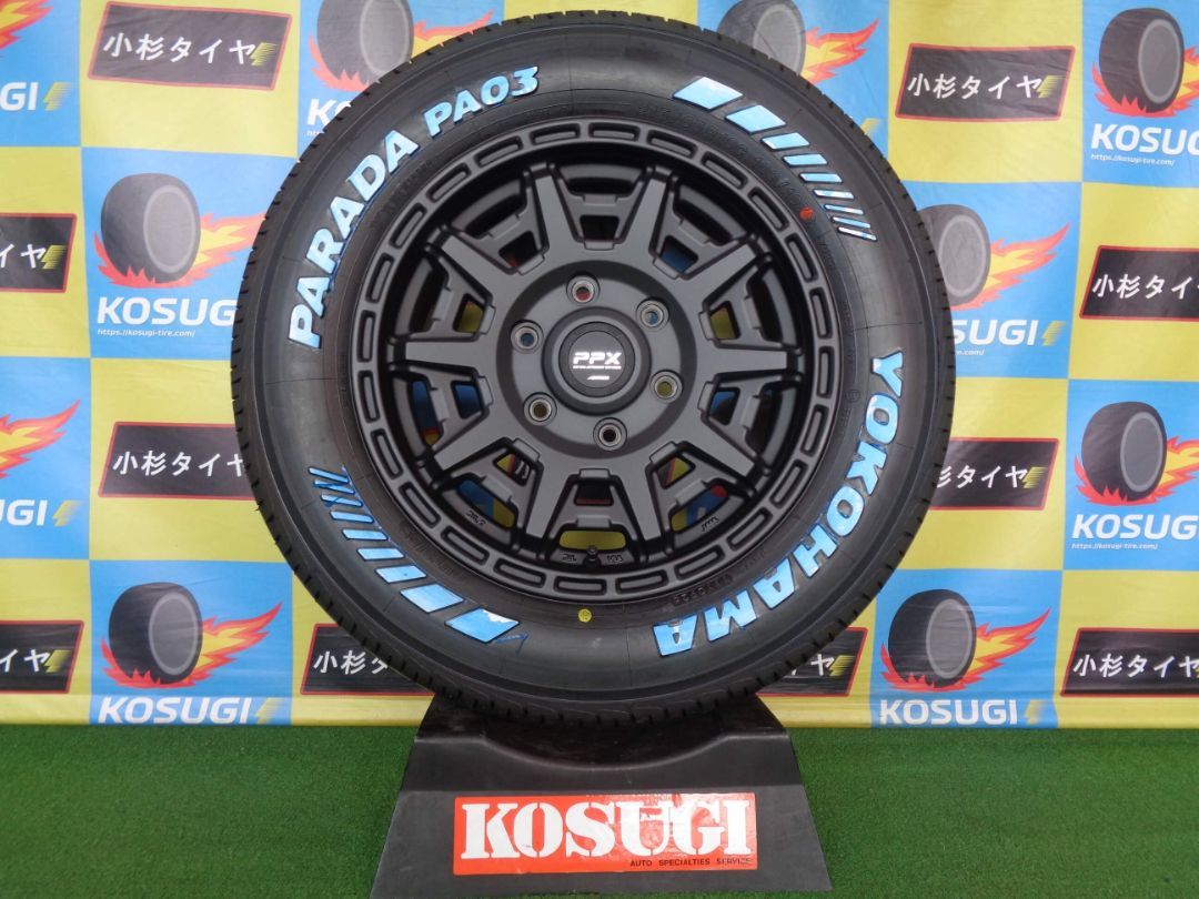 展示未使用　タイヤ＆ホイールセット　16インチ　PPX　D10X　215/65R16　パラダPA03　ハイエース　atsugiM147