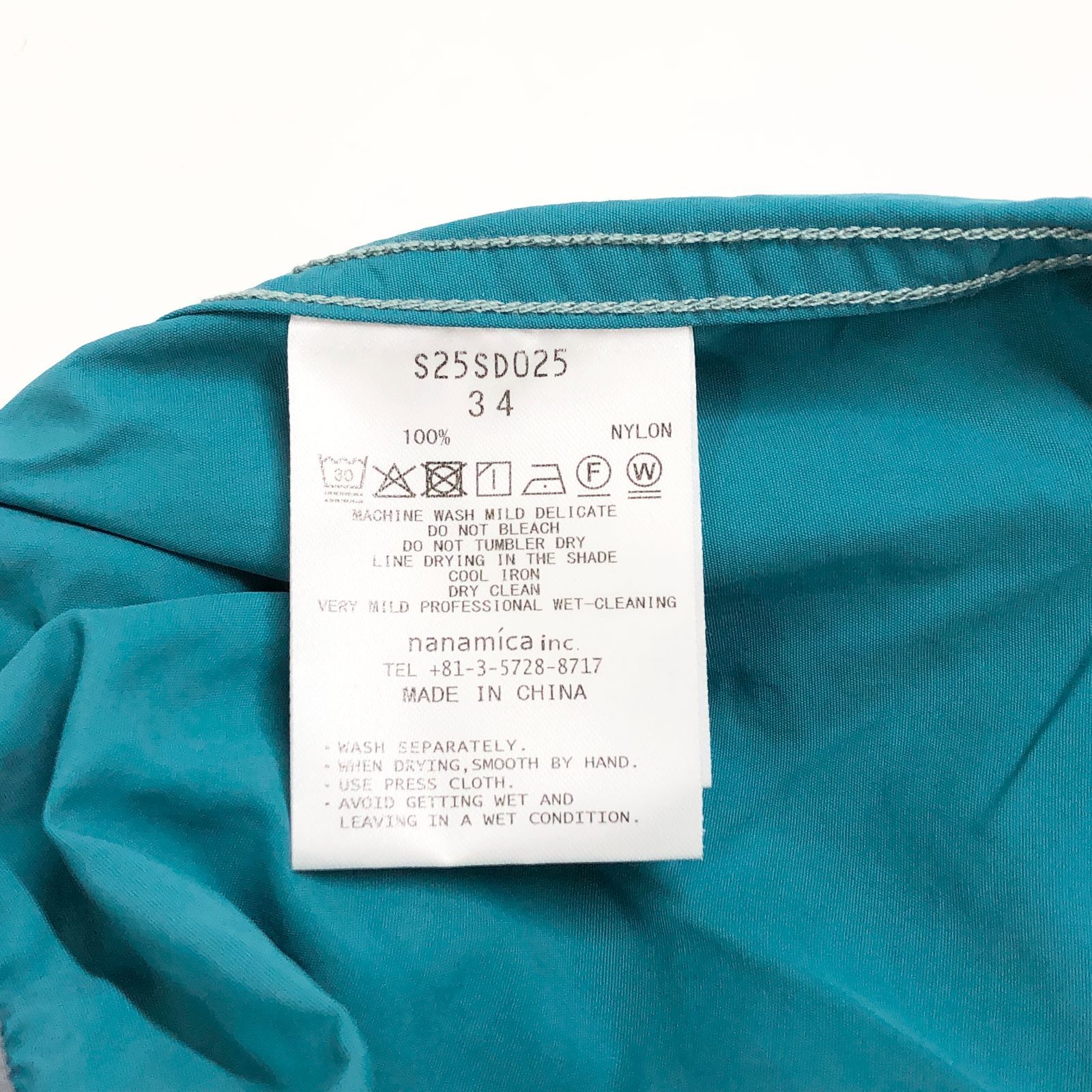 新品未使用 nanamica（ナナミカ） デッキショーツ 34 コーラルグリーン
