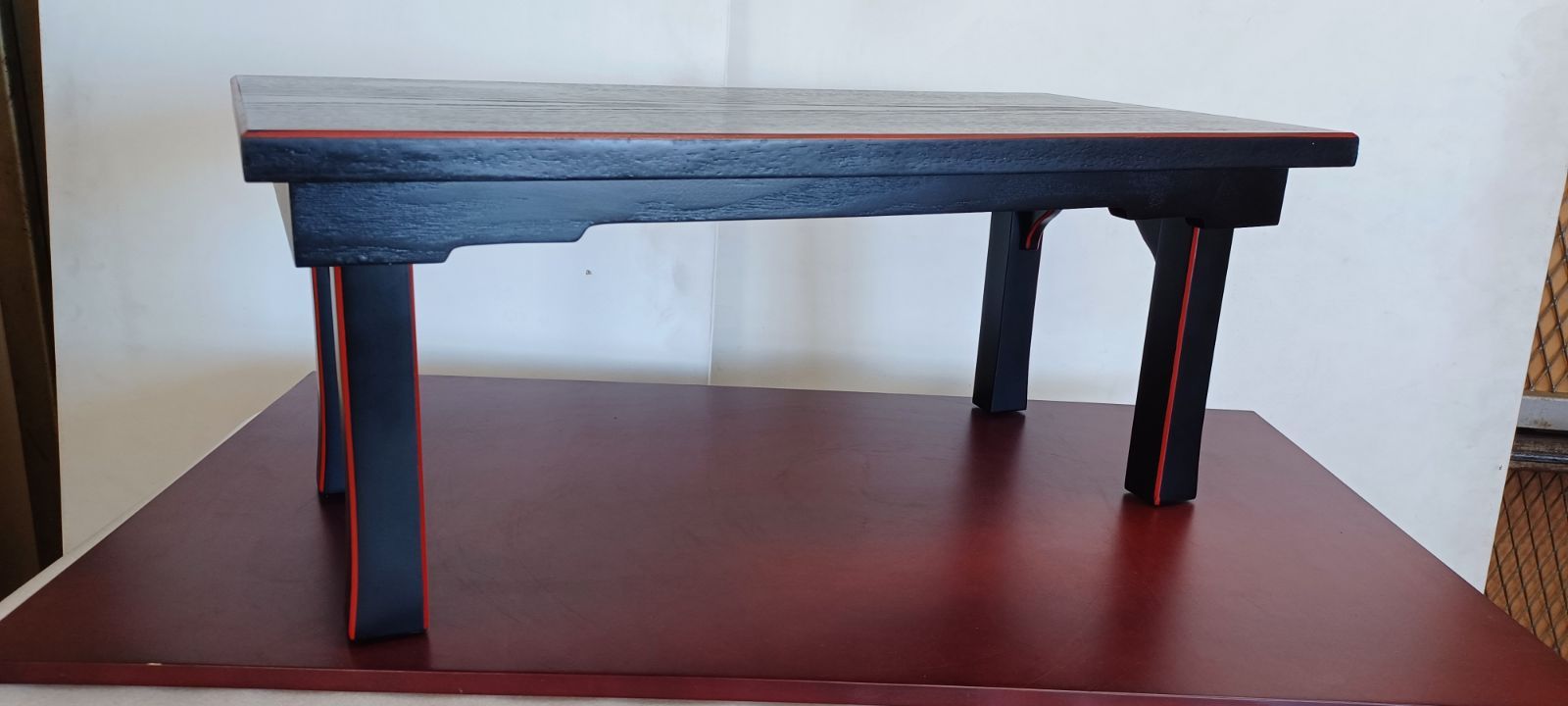 木製お供え机　黒面朱20号