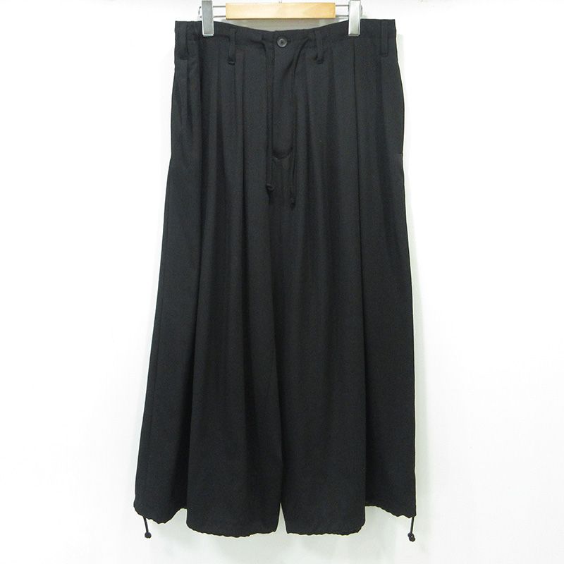 【三重本店】 中古 Yohji Yamamoto POUR HOMME | ヨウジヤマモトプールオム バルーンパンツ ウールワイドパンツ HZ-P07-100 ブラック サイズ：2 【108】