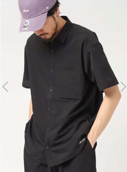 新品　26年春夏 NANGA ナンガ　ドットエア® コンフィ 半袖シャツ　黒　DotAir®　通気性　吸汗速乾　超軽量　ゴープコア　イケオジ DotAir® COMFY 　S/S SHIRT