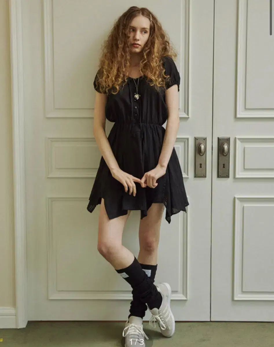 딜라이디 jolly dress black ONE PIECE ブラック + ニーハイソックス