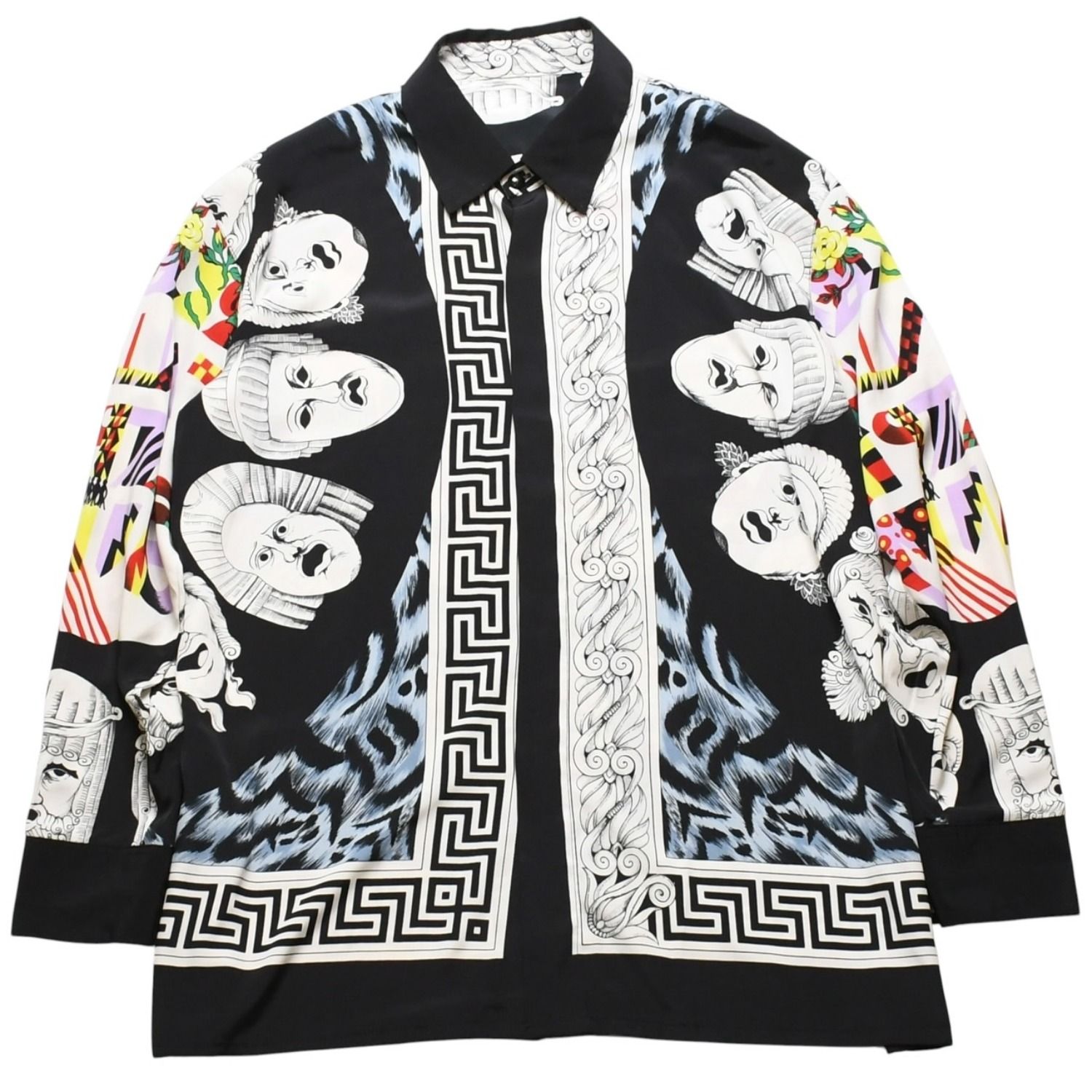 Gianni Versace ジャンニヴェルサーチ Opera balletto Teatro Cinema シルクシャツ ポップアートコレクション 美品 中古 4a001783
