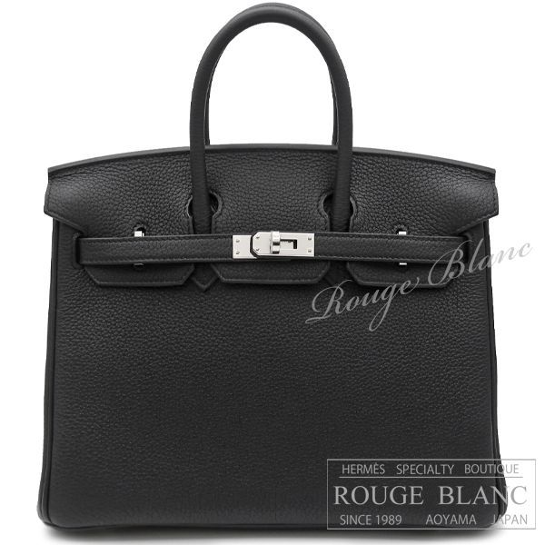 エルメス　バーキン25　黒　ブラック　トゴ　シルバー金具【新品】
