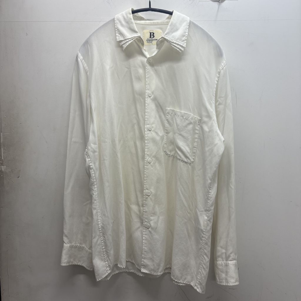 B Yohji Yamamoto ビーヨウジヤマモト Triple-Collar Tencel Shirt 長袖シャツ NC-B63-219 ホワイト size:2【中目黒B05】