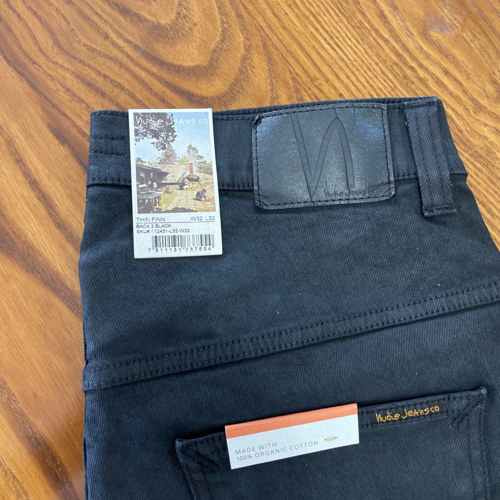 新品タグ付】ヌーディージーンズ THIN FINN BACK 2 BLACK W32 - メルカリ