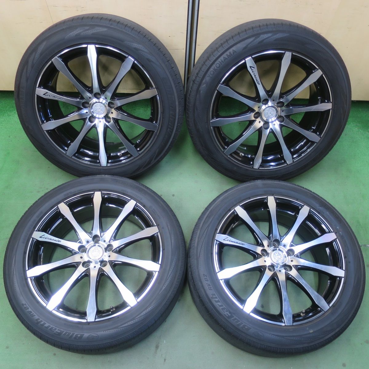 バリ溝！22年！9分★225/55R19 Lehrmeister NONINO ヨコハマ BluEarth-RV RV03 ブルーアース RV02 レアマイスター ノニーノ 19インチ PCD114.3/5H★6043007イノ