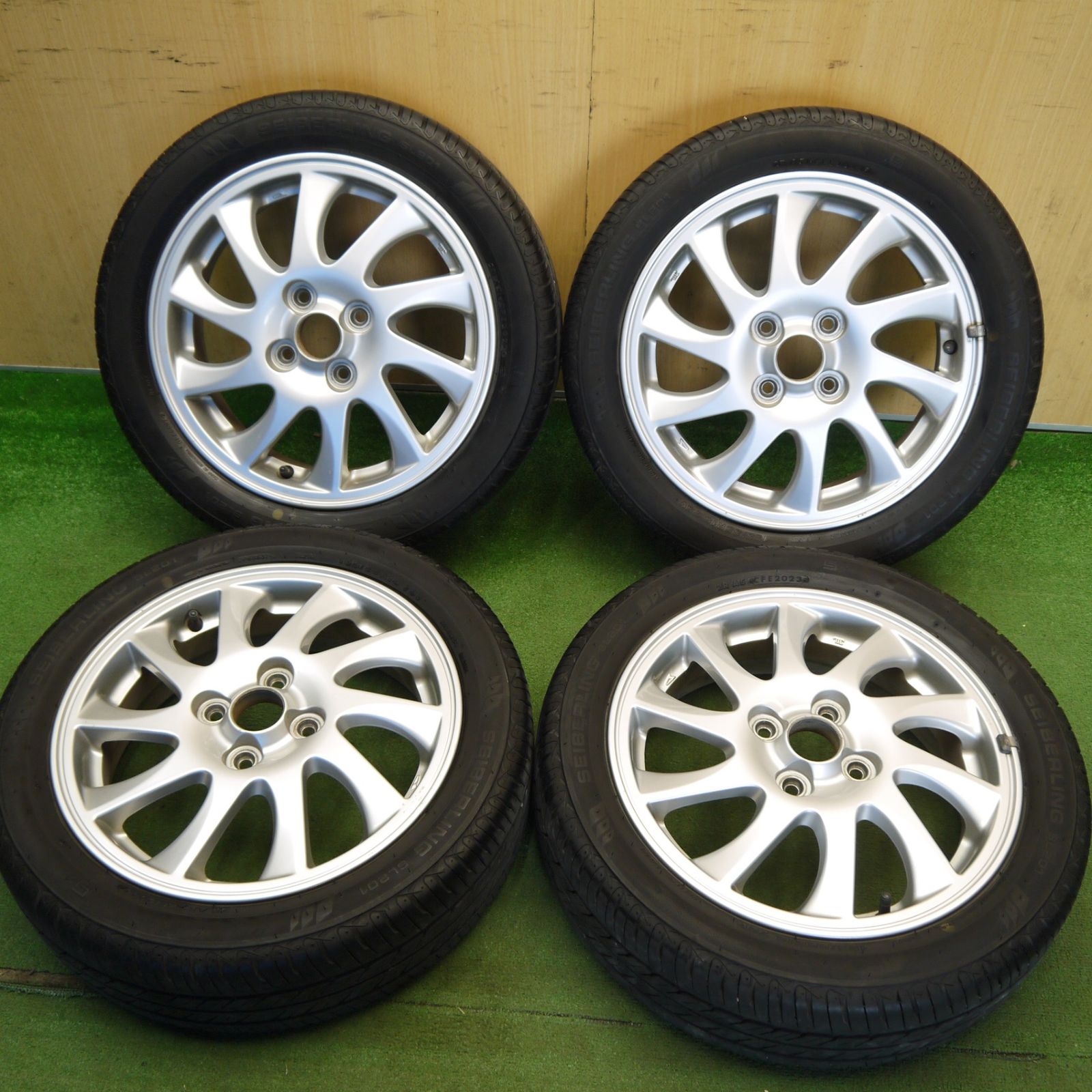 バリ溝！23年！8.5分★ダイハツ ムーヴ カスタム 純正 165/55R15 セイバーリング SL201 15インチ PCD100/4H★6042707Hノ