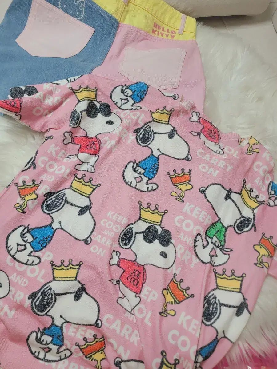 SNOOPY ピンク 半袖 Tシャツ ズボン SET