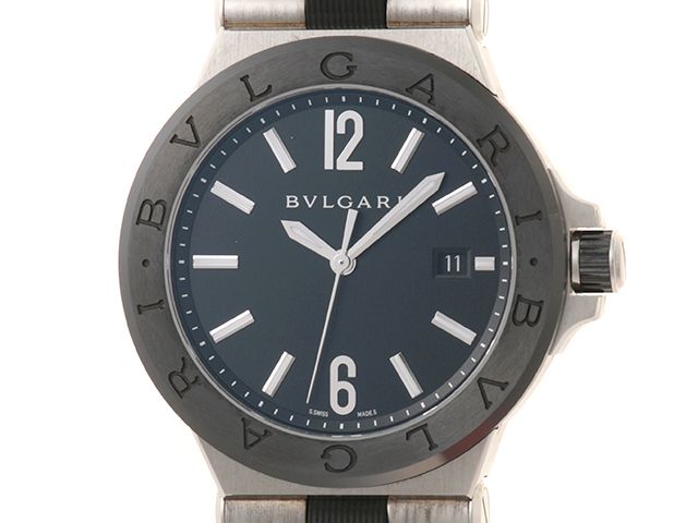BVLGARI ブルガリ ディアゴノ セラミック DG42SC 腕時計 ステンレススチール/セラミック/ラバー ブラック メンズ 自動巻き 2146000438684 【200】【中古】