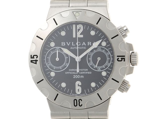 BVLGARI ブルガリ ディアゴノ スクーバ SCB38S 腕時計 ステンレススチール メンズ 自動巻き 2148103912337 【200】【中古】