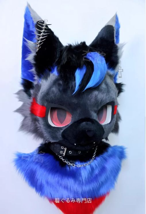 犬 猫 着ぐるみ ヘッド全頭 ヘッド ケモノ ファースーツ ぬいぐるみ コスプレ コスチューム Kurumi 一点物 B786