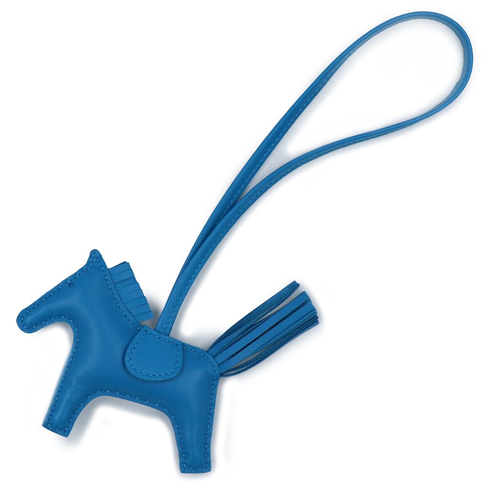 エルメス ロデオ PM アニューミロ Blue Zanzibar ブルー ザンジバル U刻印 バッグチャーム 箱付 HERMES（新品・未使用品）
